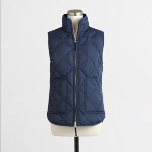 J. Crew Navy Puffer Vest